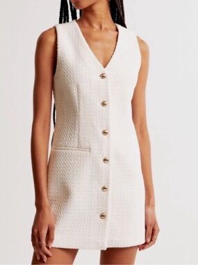 Abercrombie & Fitch Tweed Vest Mini Dress